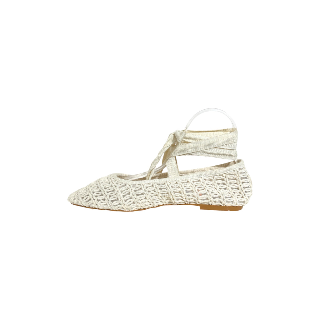 Bailarinas crochet con cinta