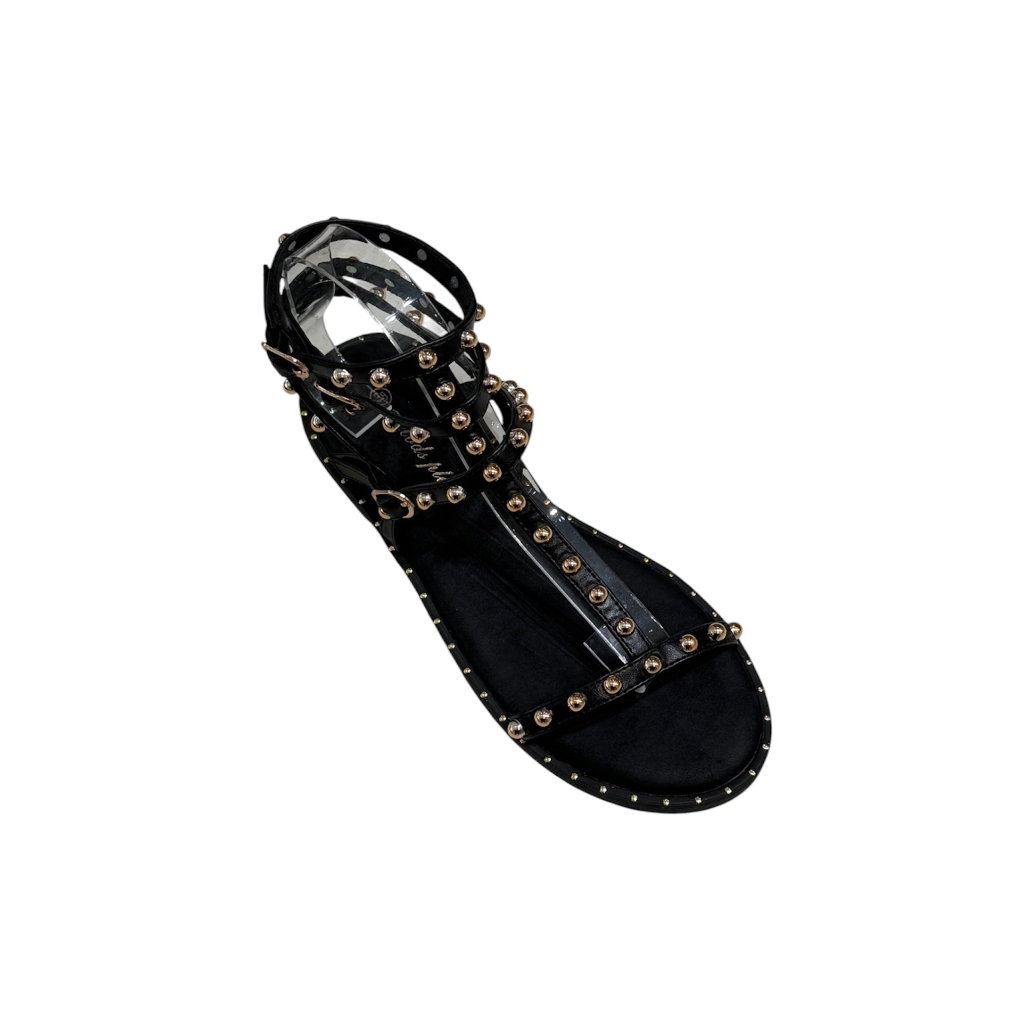 Sandalias con tachuelas doradas