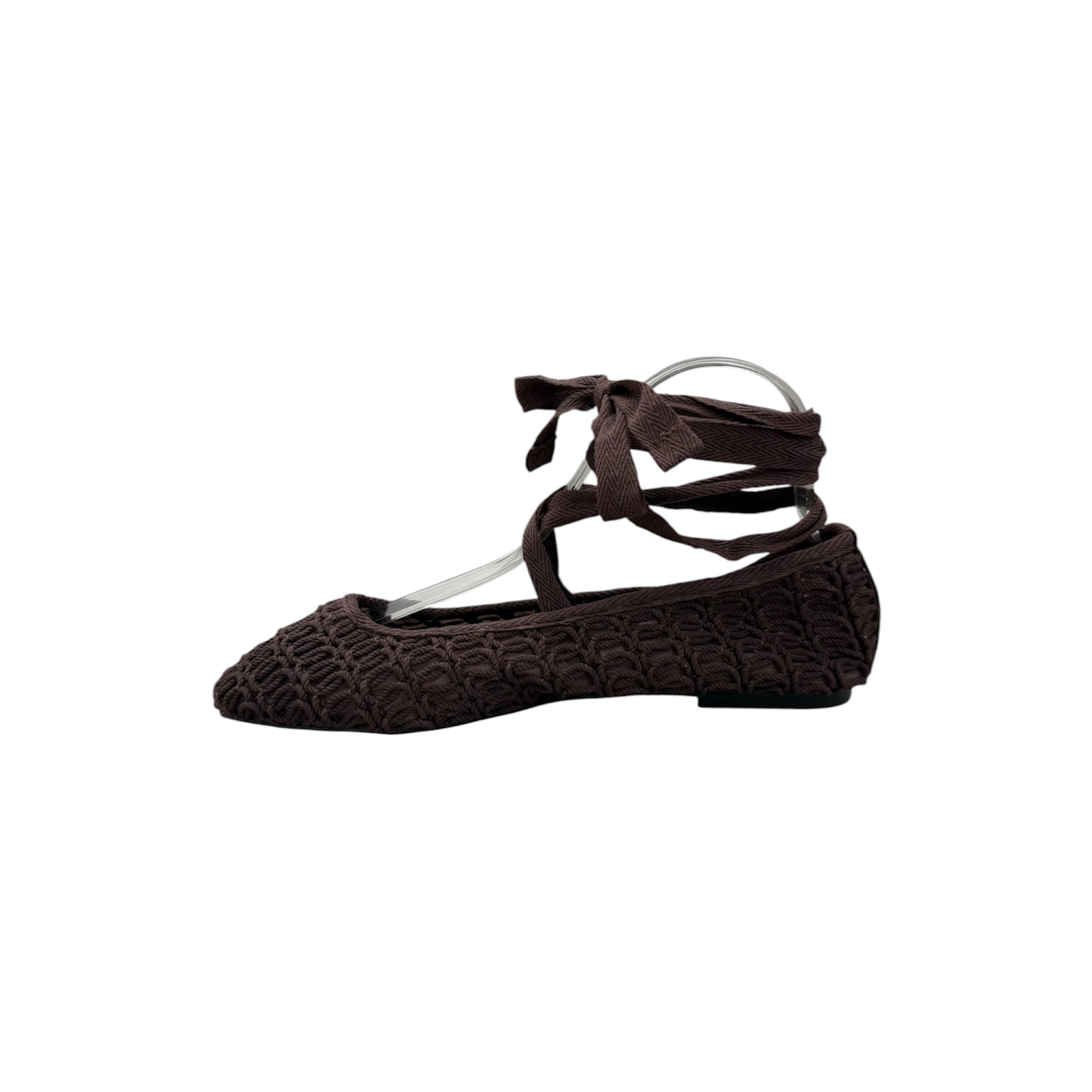 Bailarinas crochet con cinta