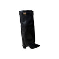 Botas con hebilla dorado