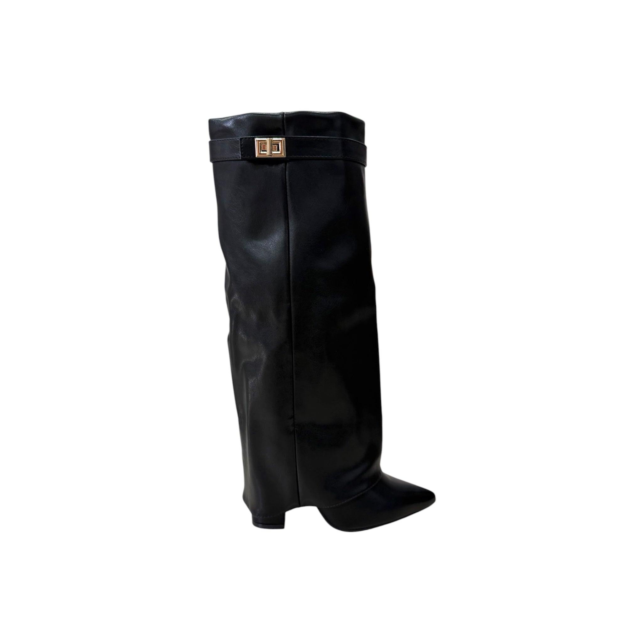 Botas con hebilla dorado