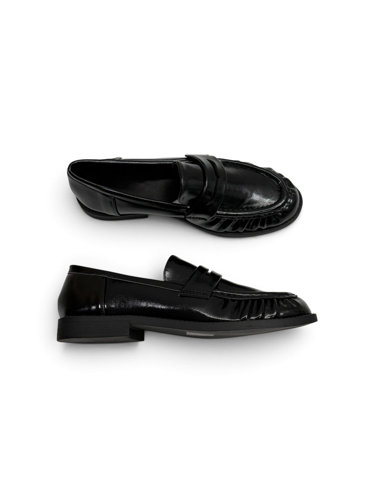 Mocasines planos efecto piel