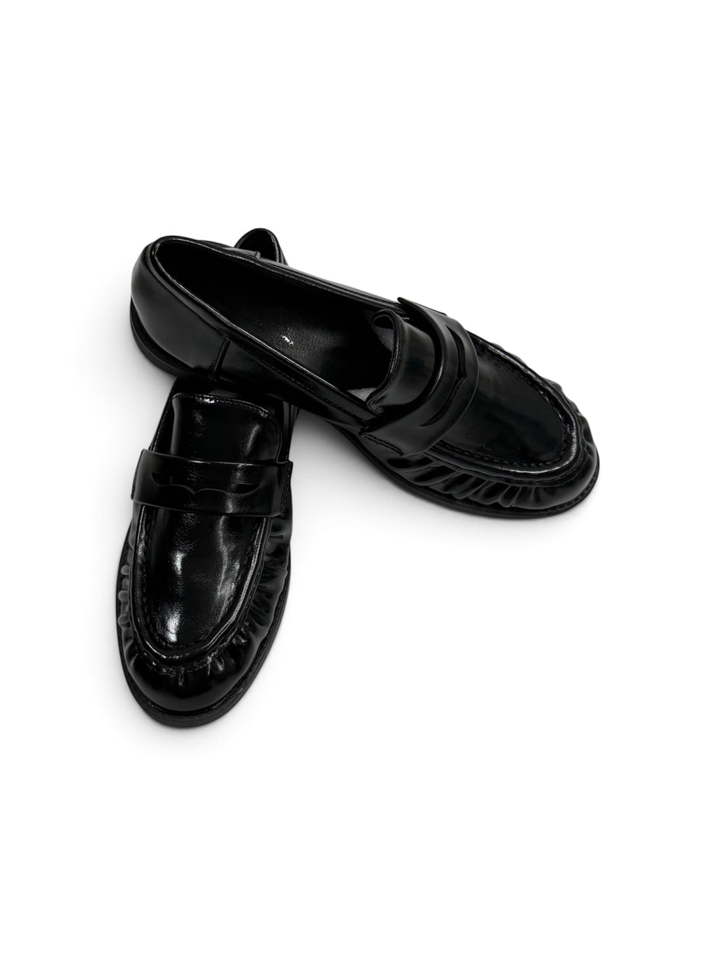 Mocasines planos efecto piel