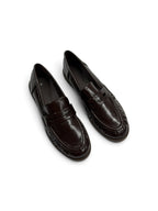 Mocasines planos efecto piel