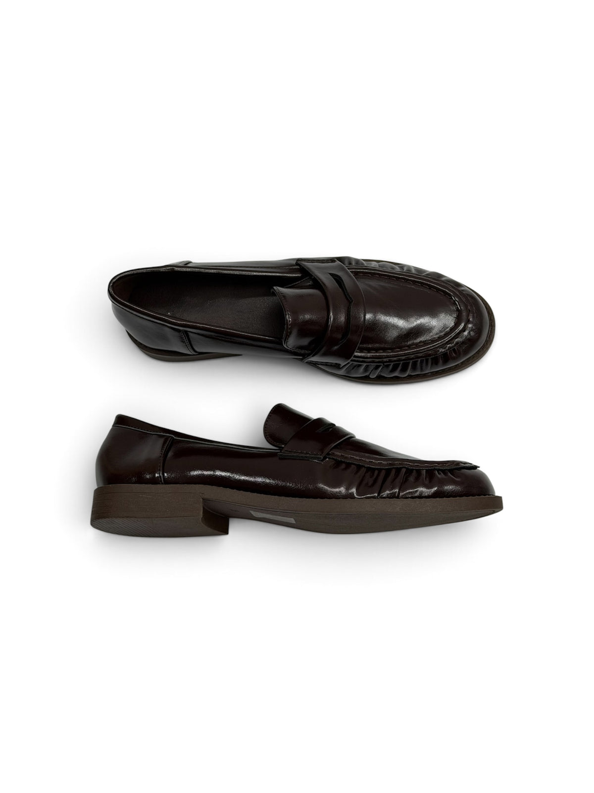 Mocasines planos efecto piel