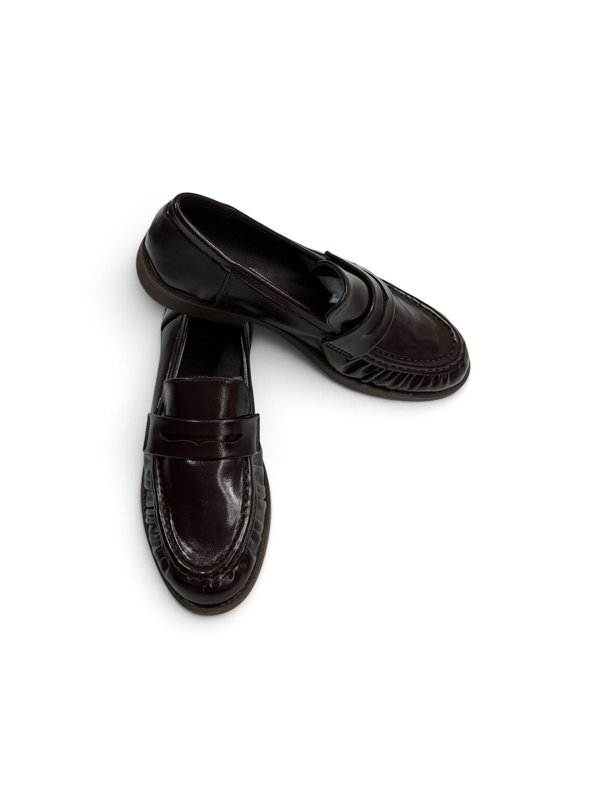 Mocasines planos efecto piel