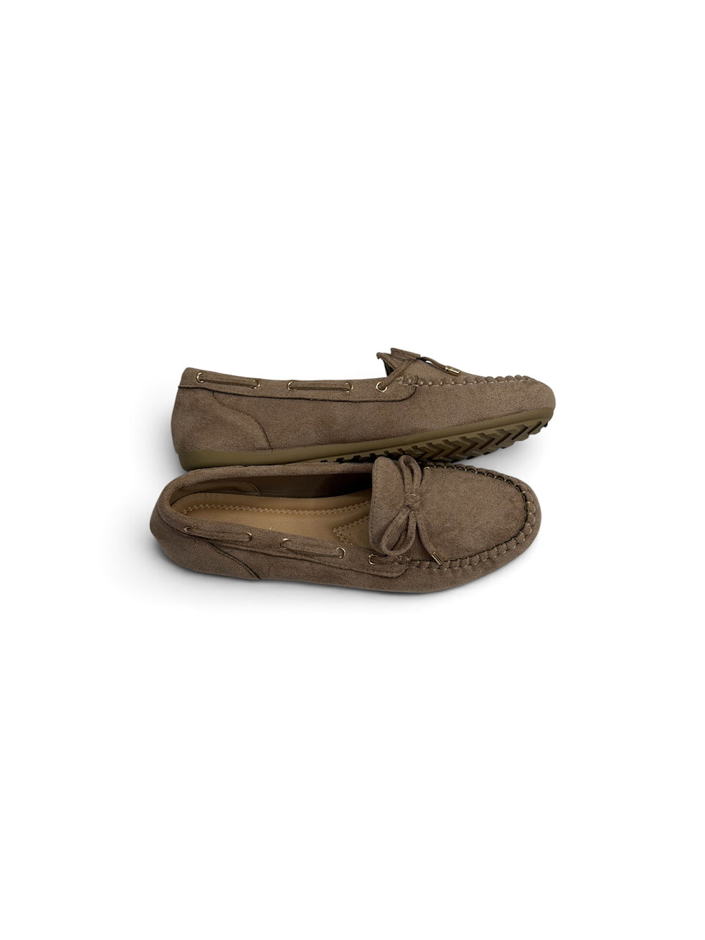 Mocasines con lazo de terciopelo