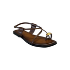 Sandalias con anillo dorado