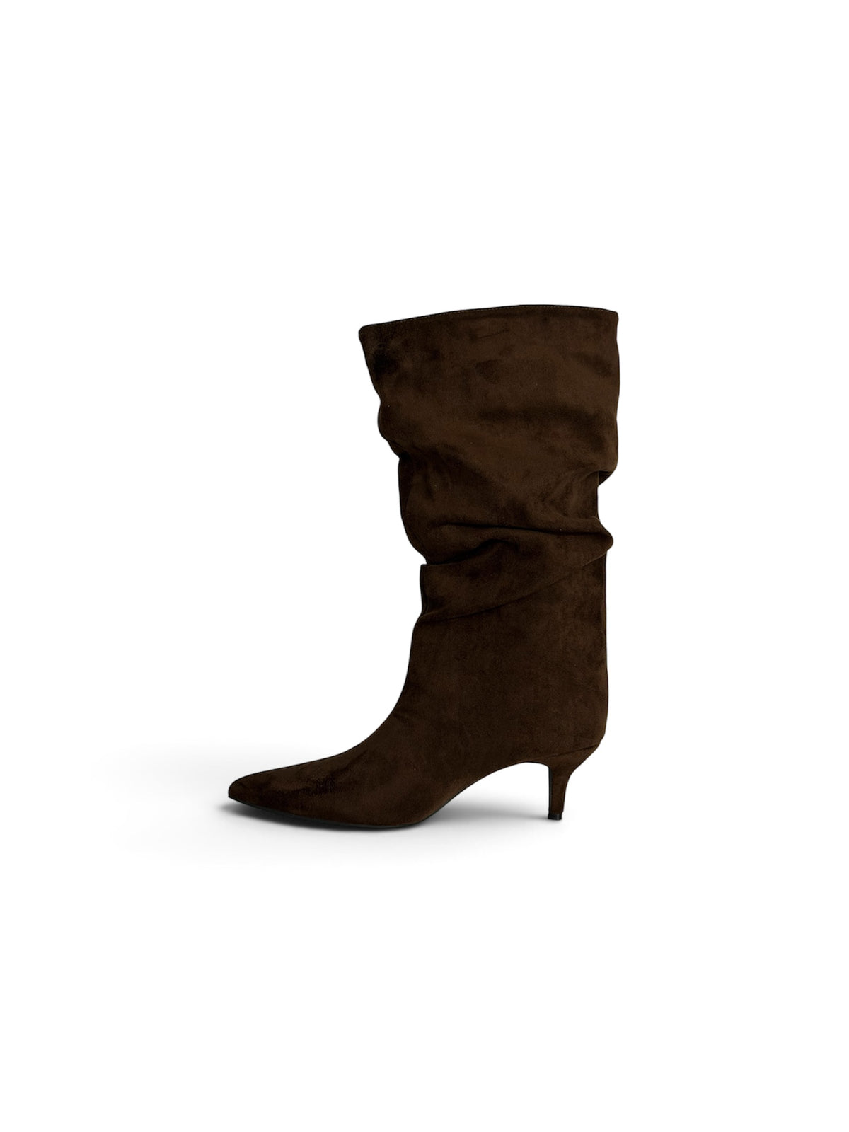 Botas altas tipo slouch de tacón kitten punta fina
