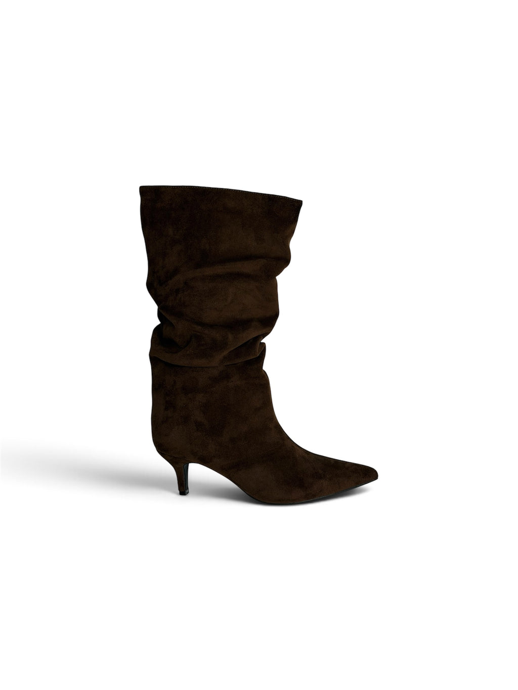 Botas altas tipo slouch de tacón kitten punta fina