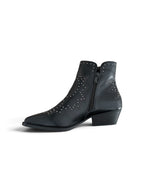 Botines Cowboy con Tachuelas y Bordados | Botas Western Mujer Tacón Bajo