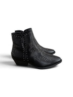 Botines Cowboy con Tachuelas y Bordados | Botas Western Mujer Tacón Bajo