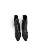 Botines Western Mujer Piel Sintética Serpiente con Tachuelas